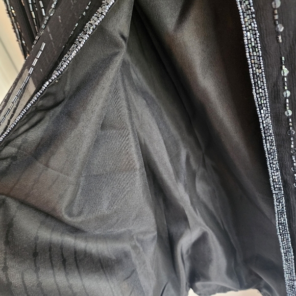 Vintage Julia Kim 100% Silk Beaded Jacket with Hook and Eye Closure Arttowear - Picture 10 of 12